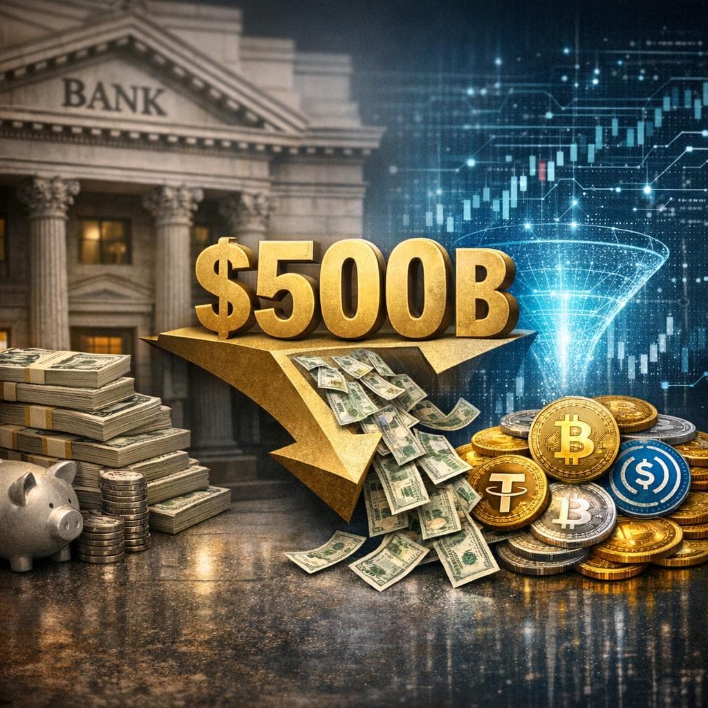 Stablecoins könnten US-Banken bis zu 500 Milliarden Dollar kosten